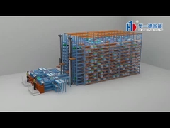 Πολυεπίπεδη λεωφορεία Miniload stacker γερανό ASRS αυτόματο σύστημα επιλογής κιβωτίων και ανάκτησης