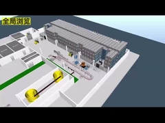 Τέσσερις οδοι διαστημικό καρότσι ASRS αυτόματο σύστημα αποθήκευσης και ανάκτησης Ραδιοδιαστημικό ράφι διαστημικού καρότσι