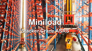 Material Box MiniLoad Stacker Crane ASRS Αυτόματο σύστημα αποθήκευσης και ανάκτησης