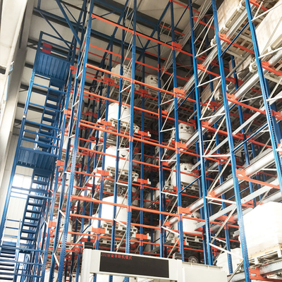 Ραδιομεταφορέας Rack Cart και Stacker γερανό για αυτόματη αποθήκευση και σύστημα ανάκτησης ASRS Αποθήκη αποθήκευσης Racking