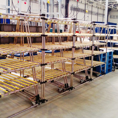 Άλουμινιο κράμα Lean Pipe Flow Material rack Carton Flow Rack Gravity roller rack Αποθήκη Αποθήκευση Racking
