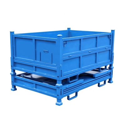 Β48: Διάρκεια ζωής Επεξεργασία επίστρωσης σκόνης ικανή να αναδιπλώνεται Αποθήκη Μεταλλική ατσάλινη κλουβί για στύλες Κλουβί για στύλες Half Drop Gate Pallet Stillage Box