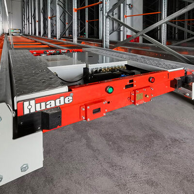 Διαδρομικό σύστημα ραδιοελεγχόμενου μεταφορέα διπλής κατεύθυνσης, μεταφορέας παλετών, σύστημα ραφιών