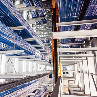 Cantilever ASRS para almacenamiento de barras de gran longitud Estantería cantilever para productos largos