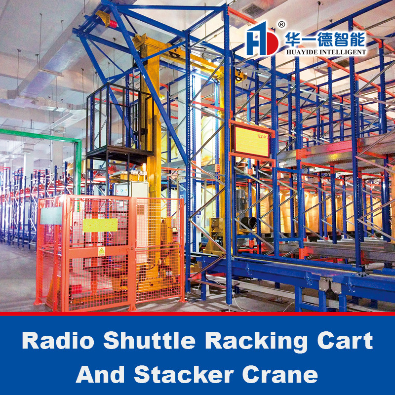 Ραδιομεταφορέας Rack Cart και Stacker γερανό για αυτόματη αποθήκευση και σύστημα ανάκτησης ASRS Αποθήκη αποθήκευσης Racking